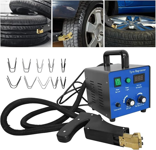 Julymoda Tire Grooving Tool 110V 450W Tire Groover Machine Iron Tire Groover Cutter,Digital Display Tire Groover Heated Machine with 20 pcs Blades for Rubber and Tires