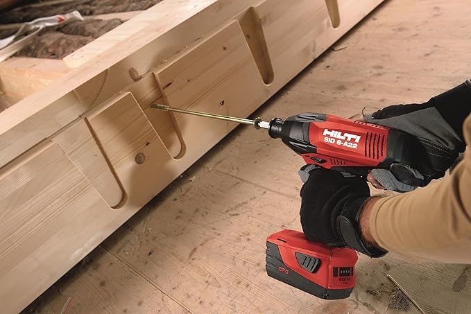 Hilti SID 8-A22 Cordless Impact Driver, 7/16" Hexagonal Chuck for Heavy-Duty Work, Combo (1x Charger, 2X Batteries, 1x Tool case, 1x Retaining Strap)